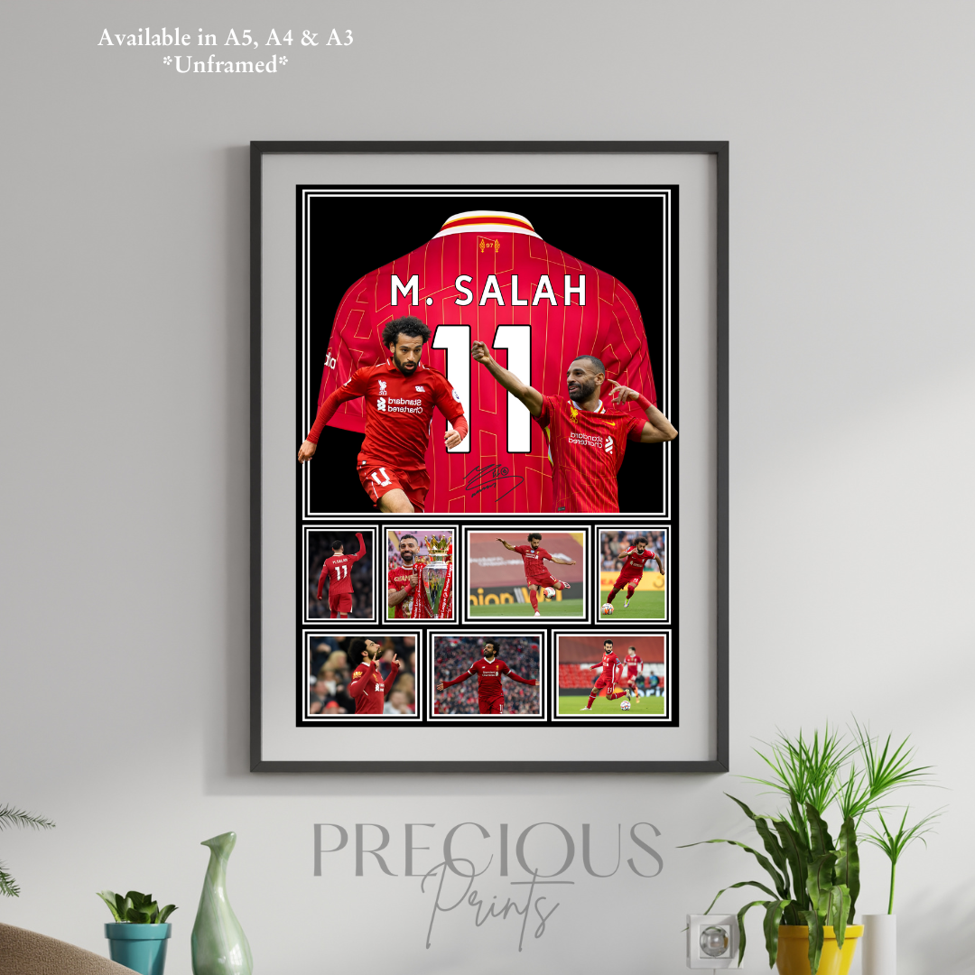 Mohammed Salah Print / Football Legends Poster / Football Gift