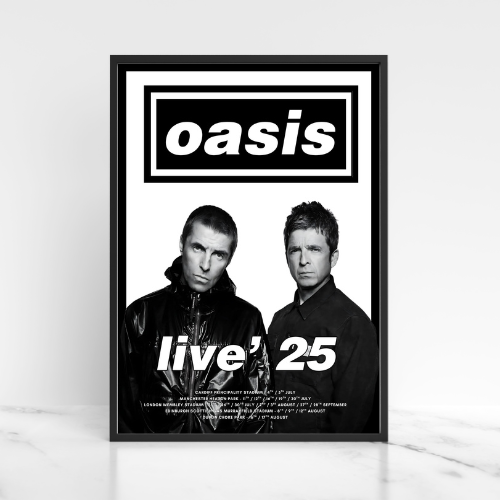 Oasis Live' 25 Tour Gig Poster
