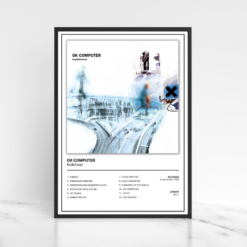 Radiohead Album Cover Poster / Ok Computer / Music Poster