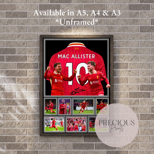 Mac Allister Print / Football Legends Poster / Football Gift
