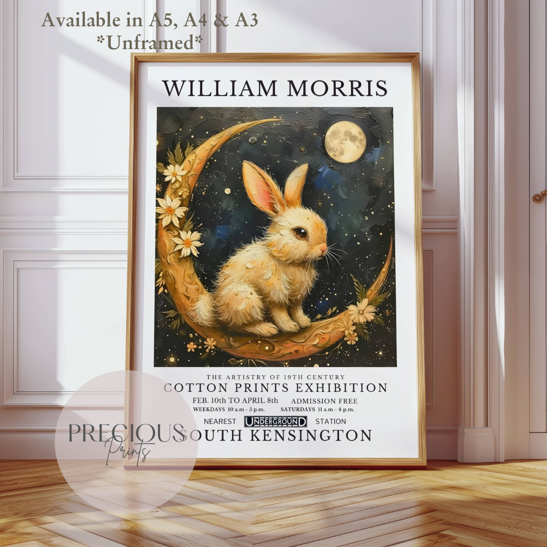 William Morris Bunny Rabbit Poster / Art Exhibition Print