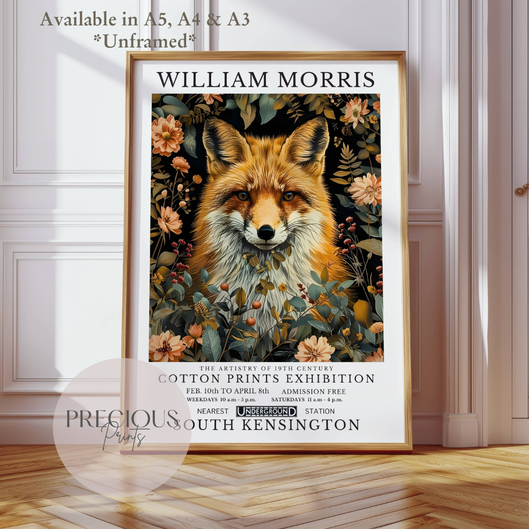 William Morris Fox Poster / Art Exhibition Print