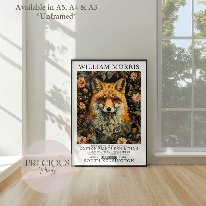 William Morris Fox Poster / Art Exhibition Print
