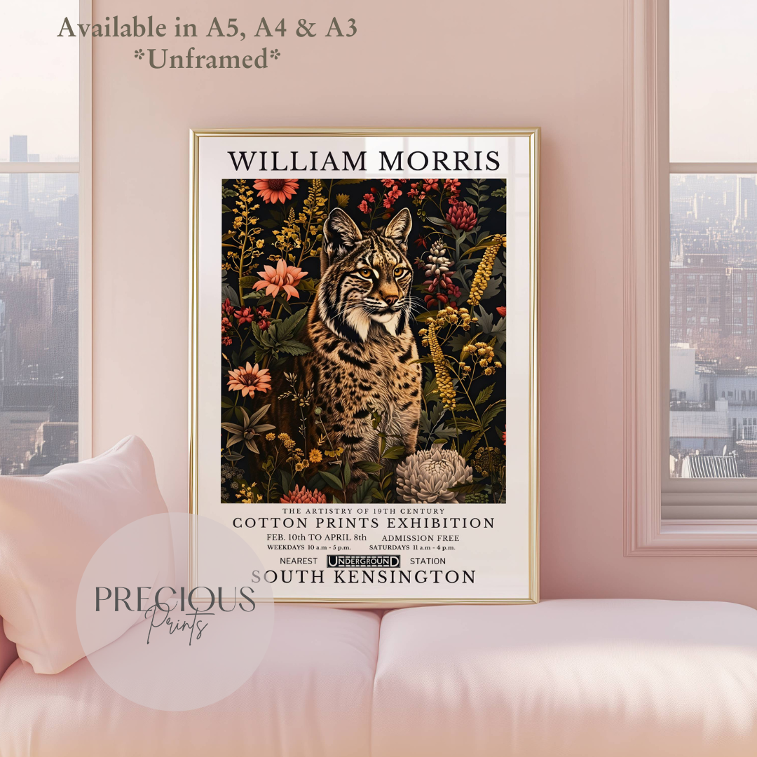 William Morris Cat Poster / Art Exhibition Print
