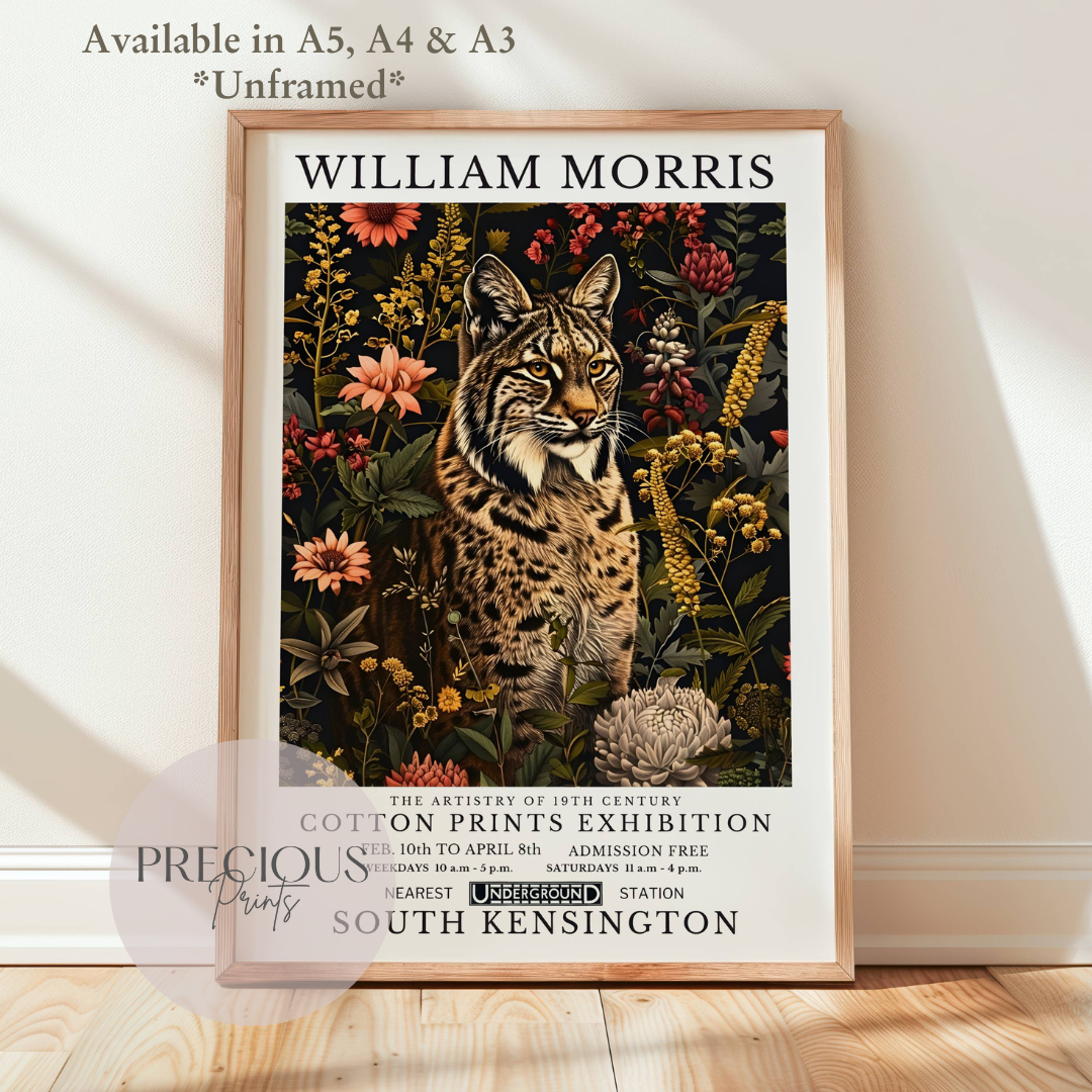 William Morris Cat Poster / Art Exhibition Print