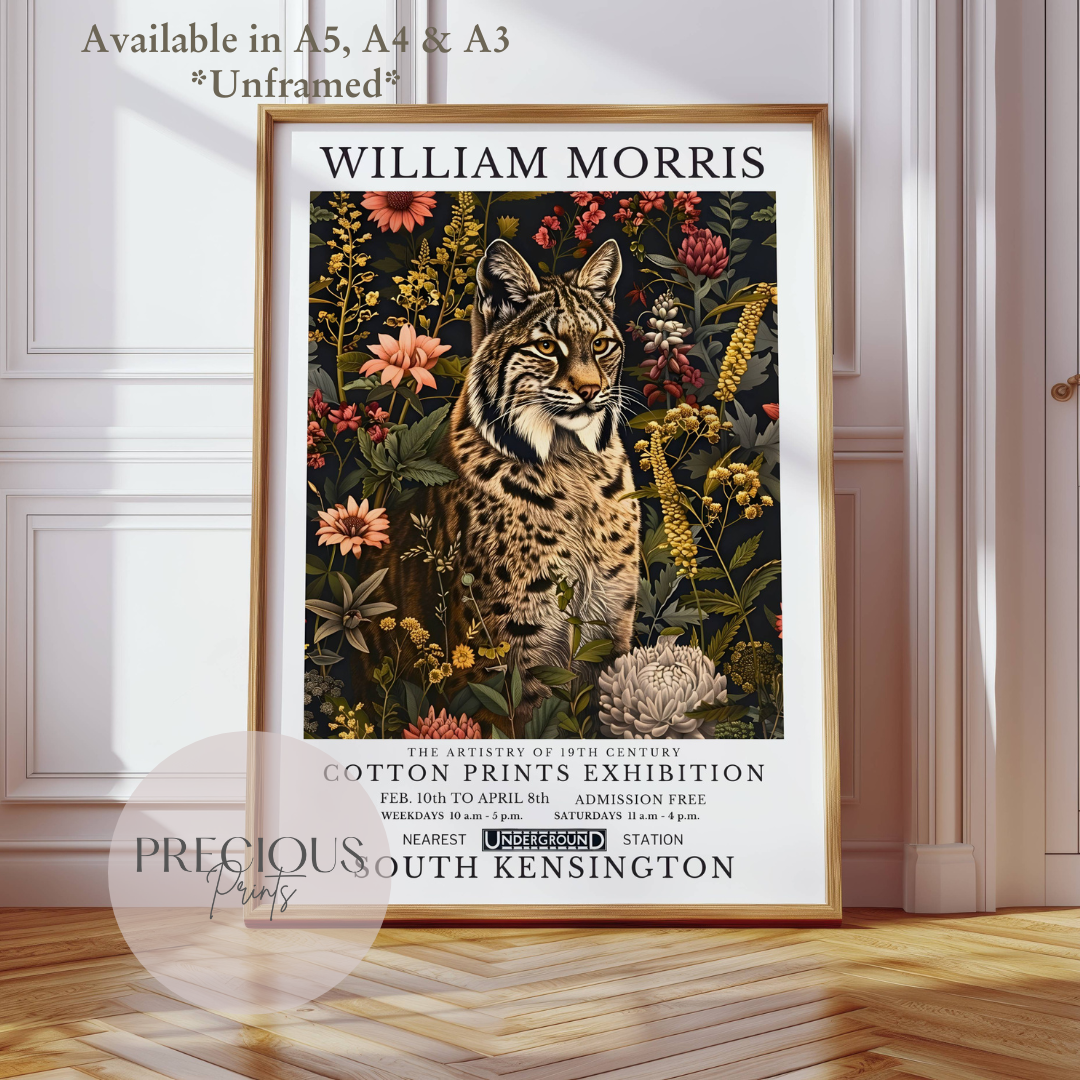 William Morris Cat Poster / Art Exhibition Print