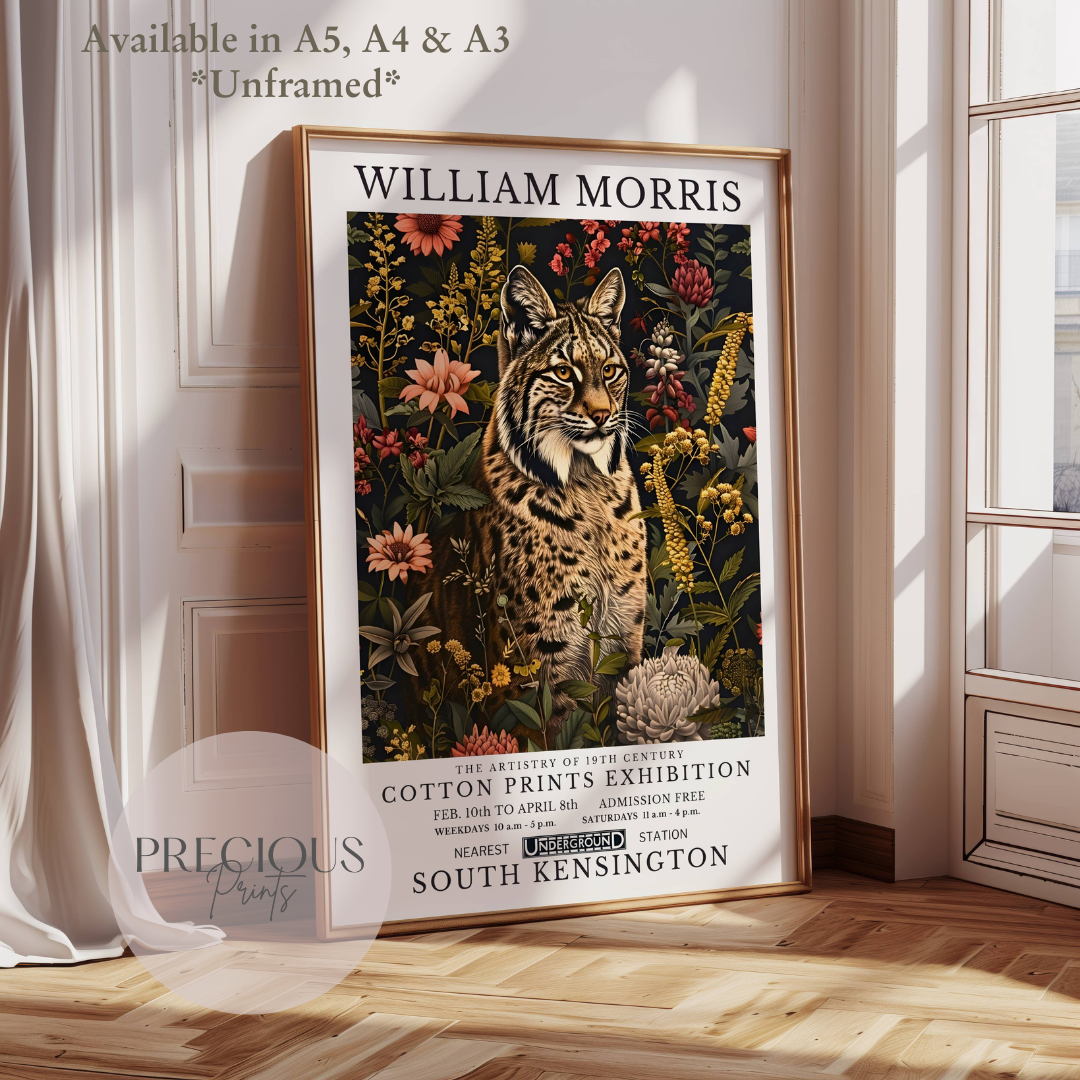 William Morris Cat Poster / Art Exhibition Print
