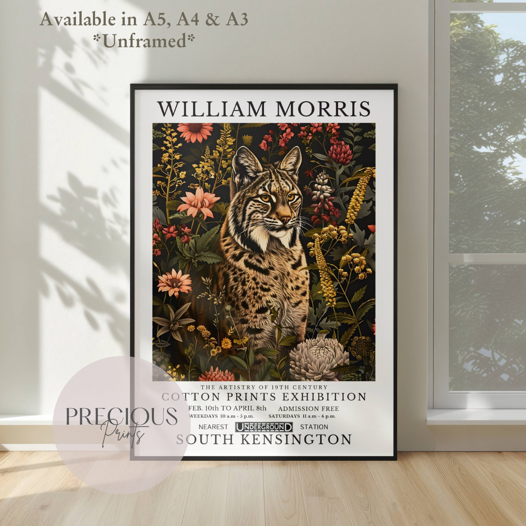 William Morris Cat Poster / Art Exhibition Print