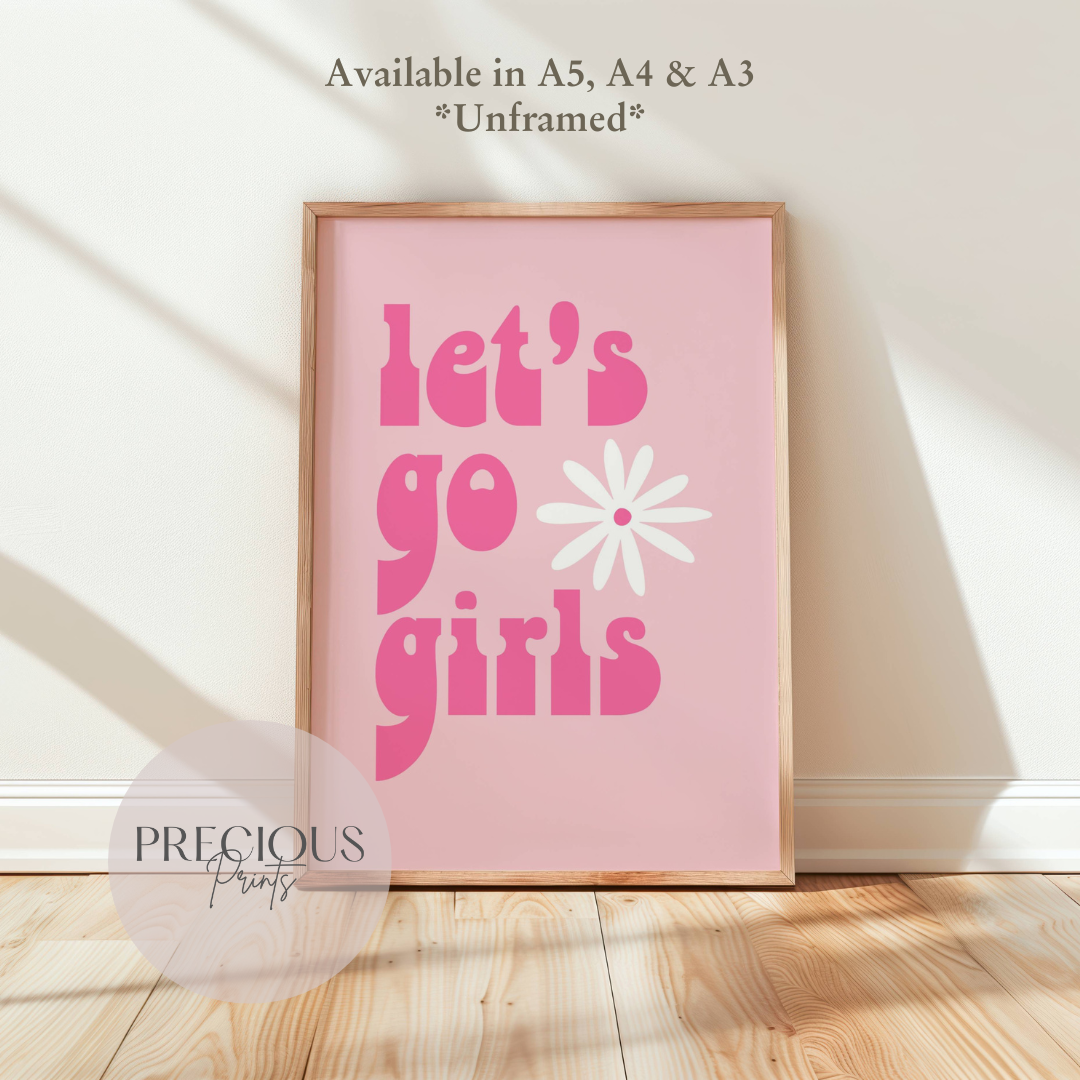 Set of 6 Preppy Wall Prints / Tween Girls Poster / Trendy Wall Decor / Unframed