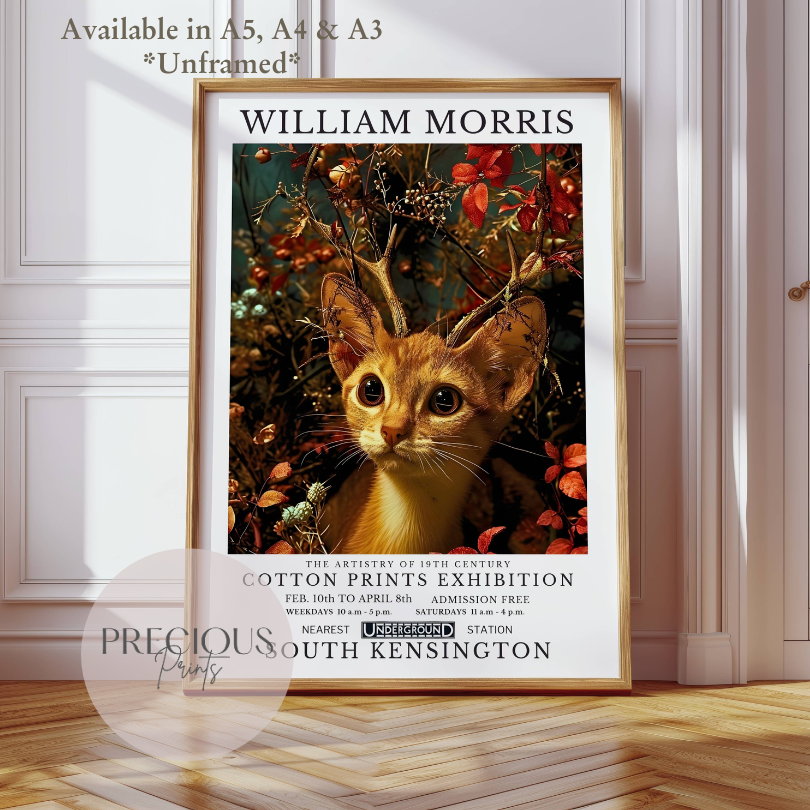 William Morris Cat Poster / Art Exhibition Print