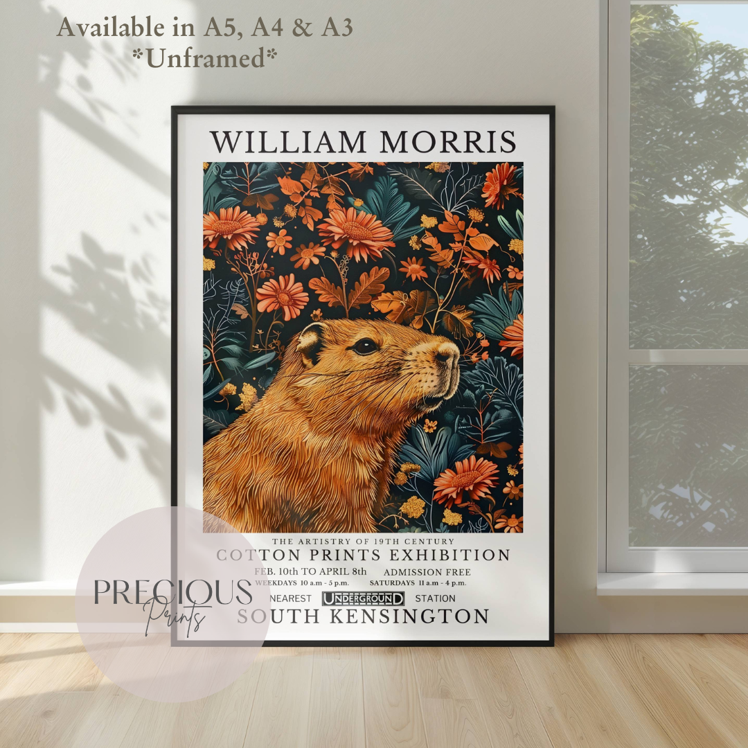 William Morris Capybara Poster / Art Exhibition Print