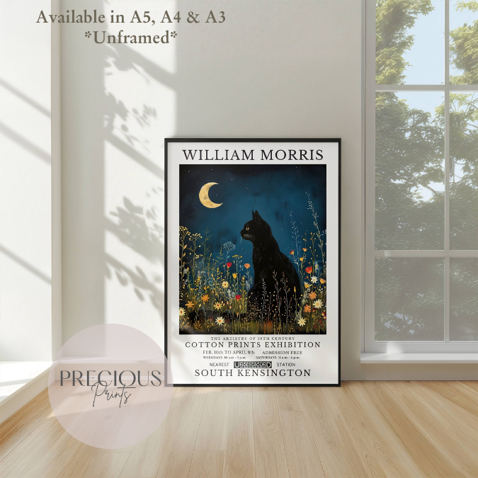 William Morris Cat Poster / Art Exhibition Print