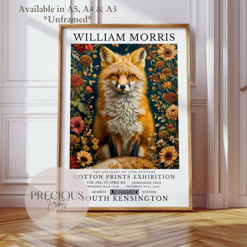William Morris Fox Poster / Art Exhibition Print