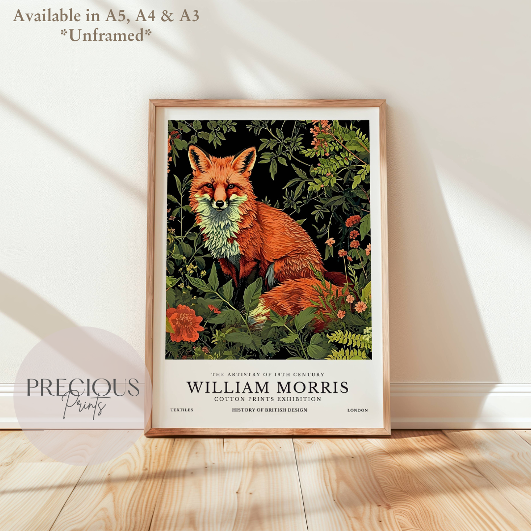 William Morris Fox Poster / Art Exhibition Print