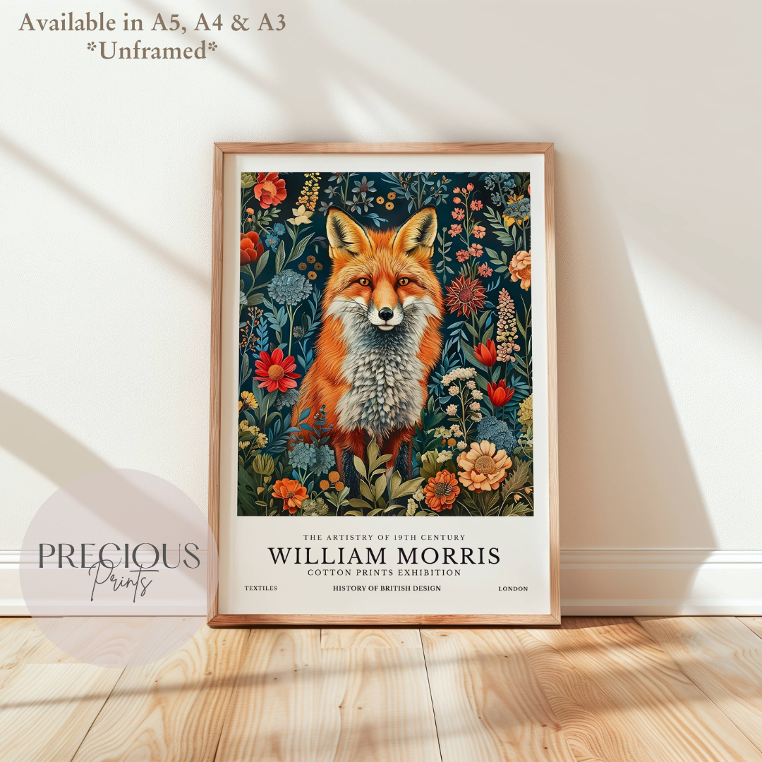 William Morris Fox Poster / Art Exhibition Print