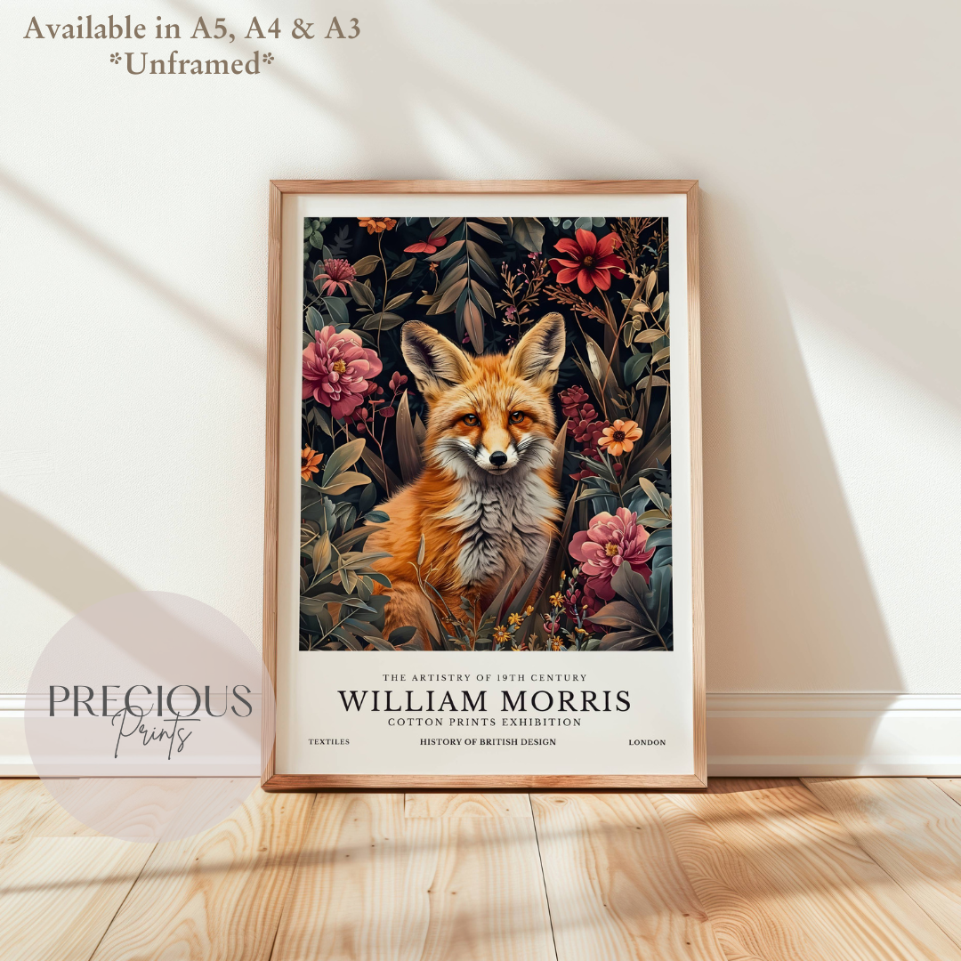 William Morris Fox Poster / Art Exhibition Print