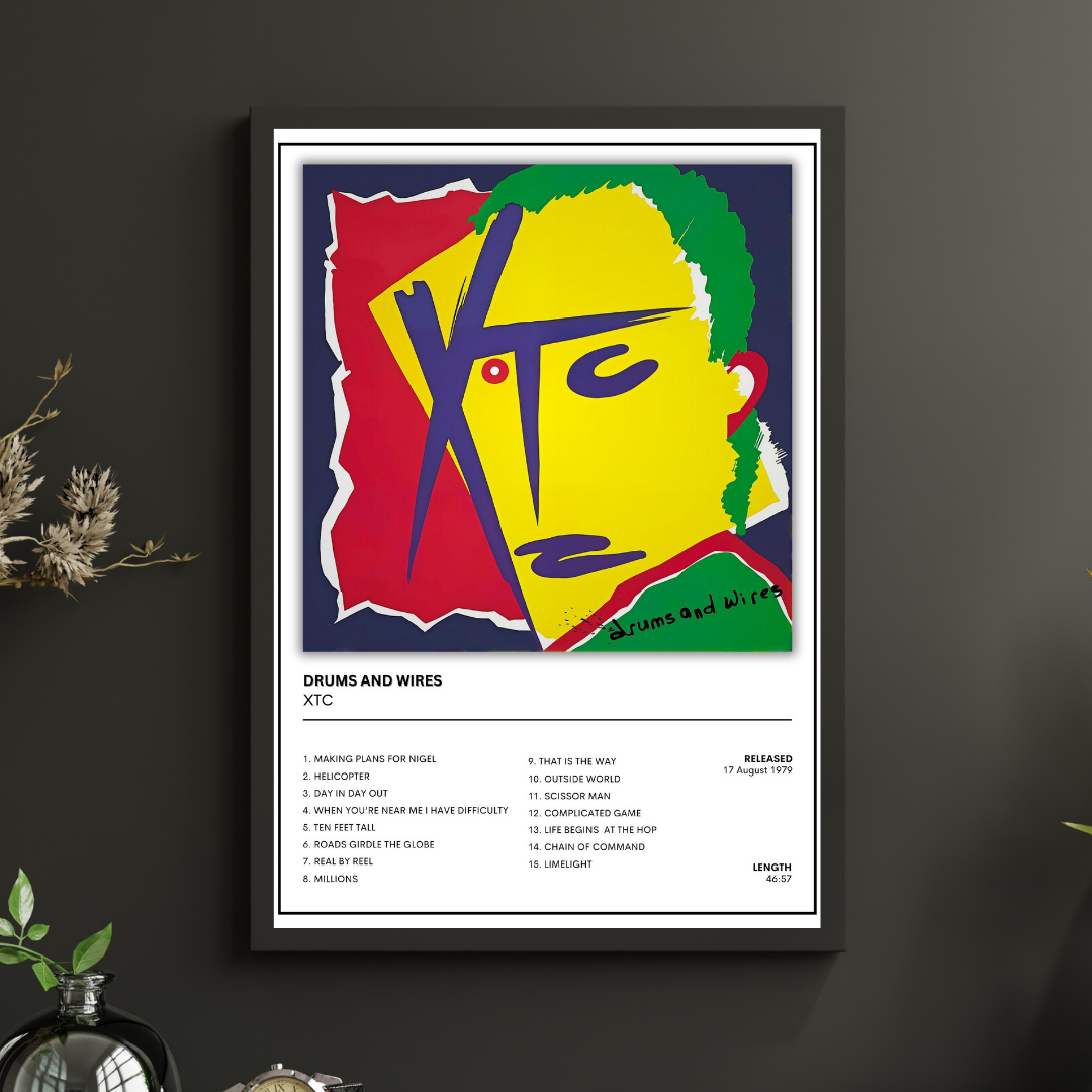 XTC - Drums and Wires Album Poster
