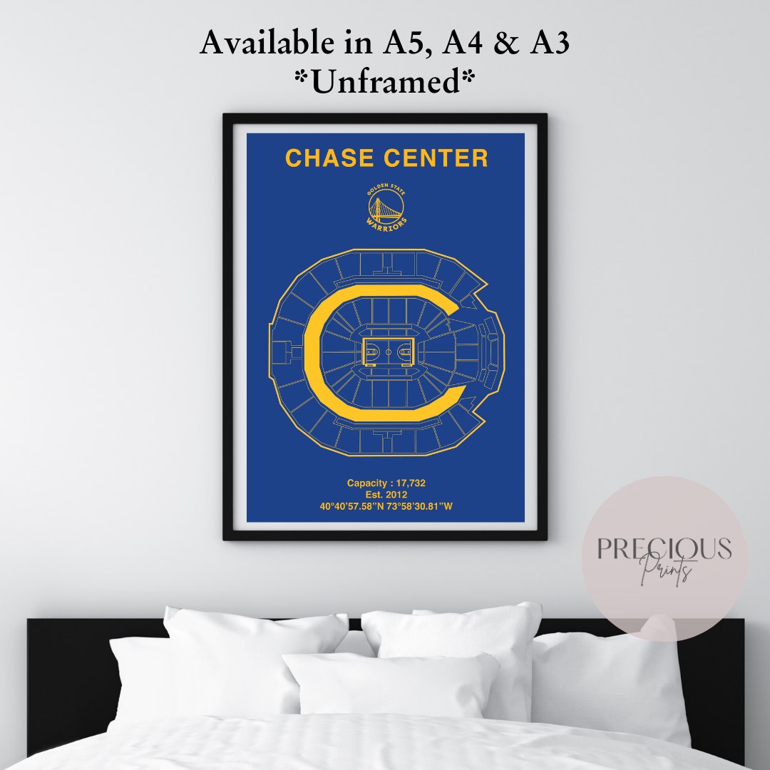 Golden State Warriors Chase Center Stadium Poster / American Baskell Poster