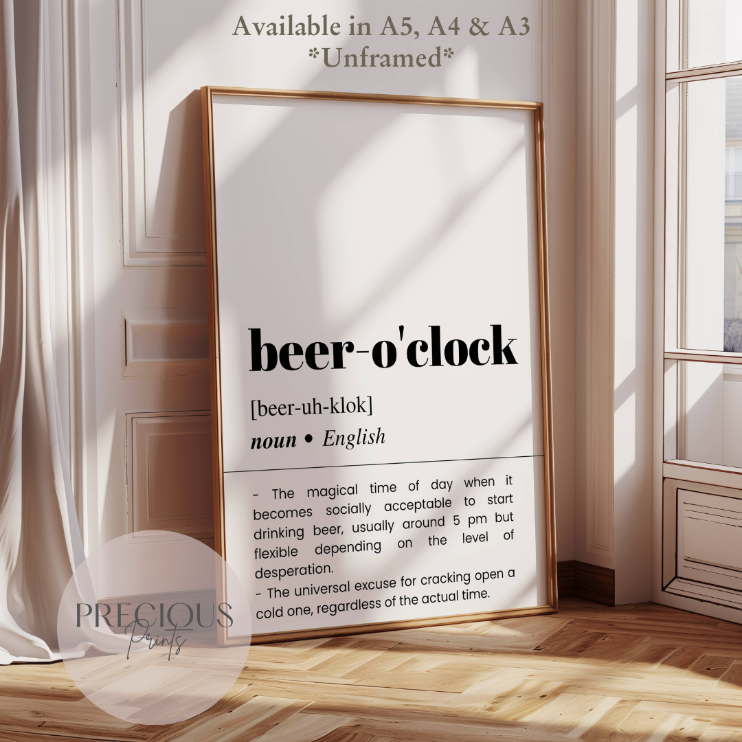 Beer Definition Humour Funny Poster / Funny Kitchen pub poster