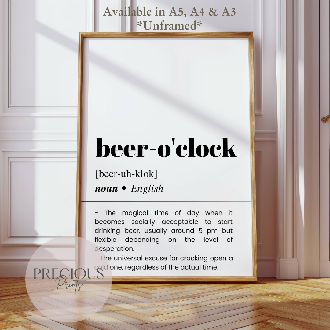 Beer Definition Humour Funny Poster / Funny Kitchen pub poster