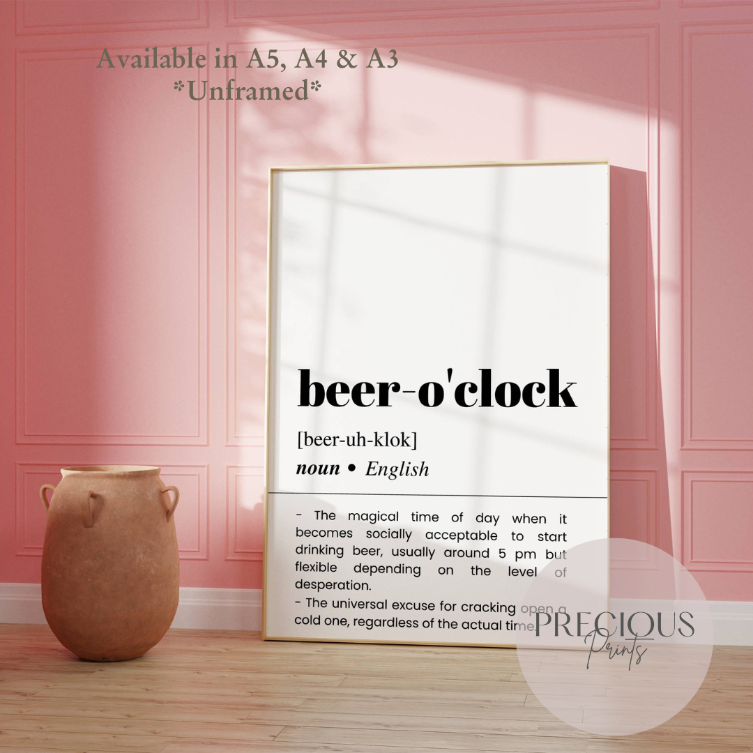 Beer Definition Humour Funny Poster / Funny Kitchen pub poster