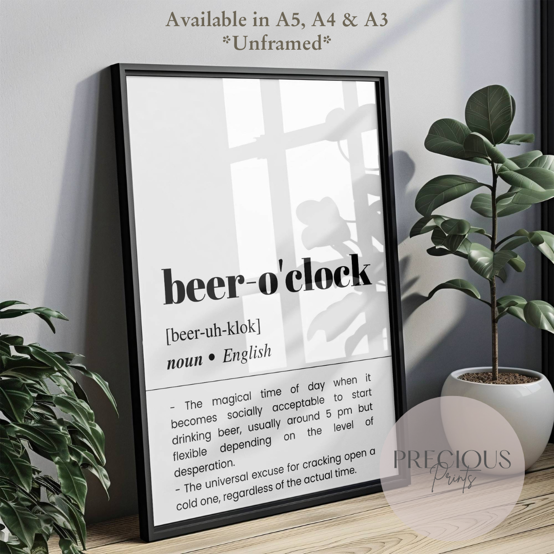 Beer Definition Humour Funny Poster / Funny Kitchen pub poster