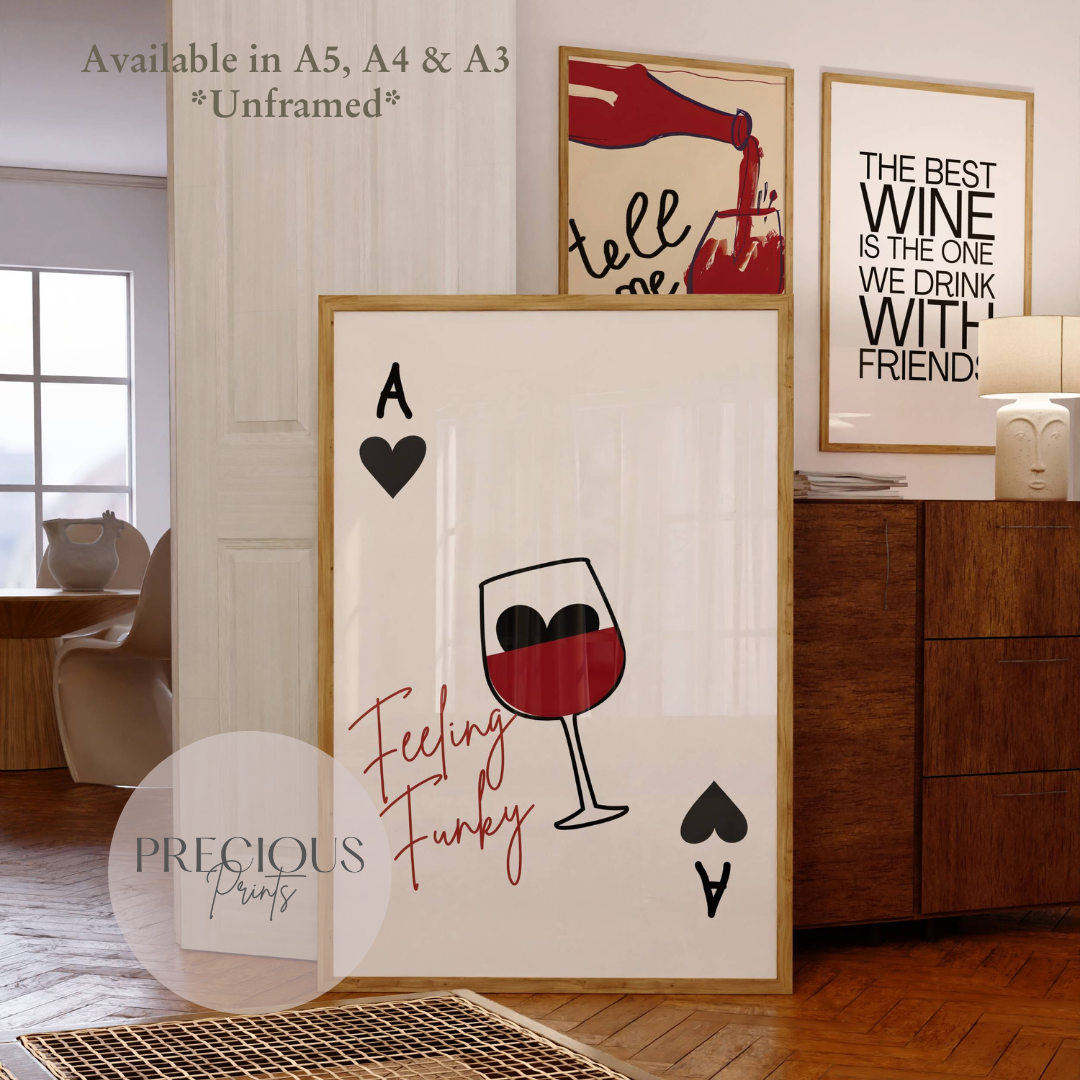'Feeling Funky' Kitchen Bar Poster / Funny Kitchen poster