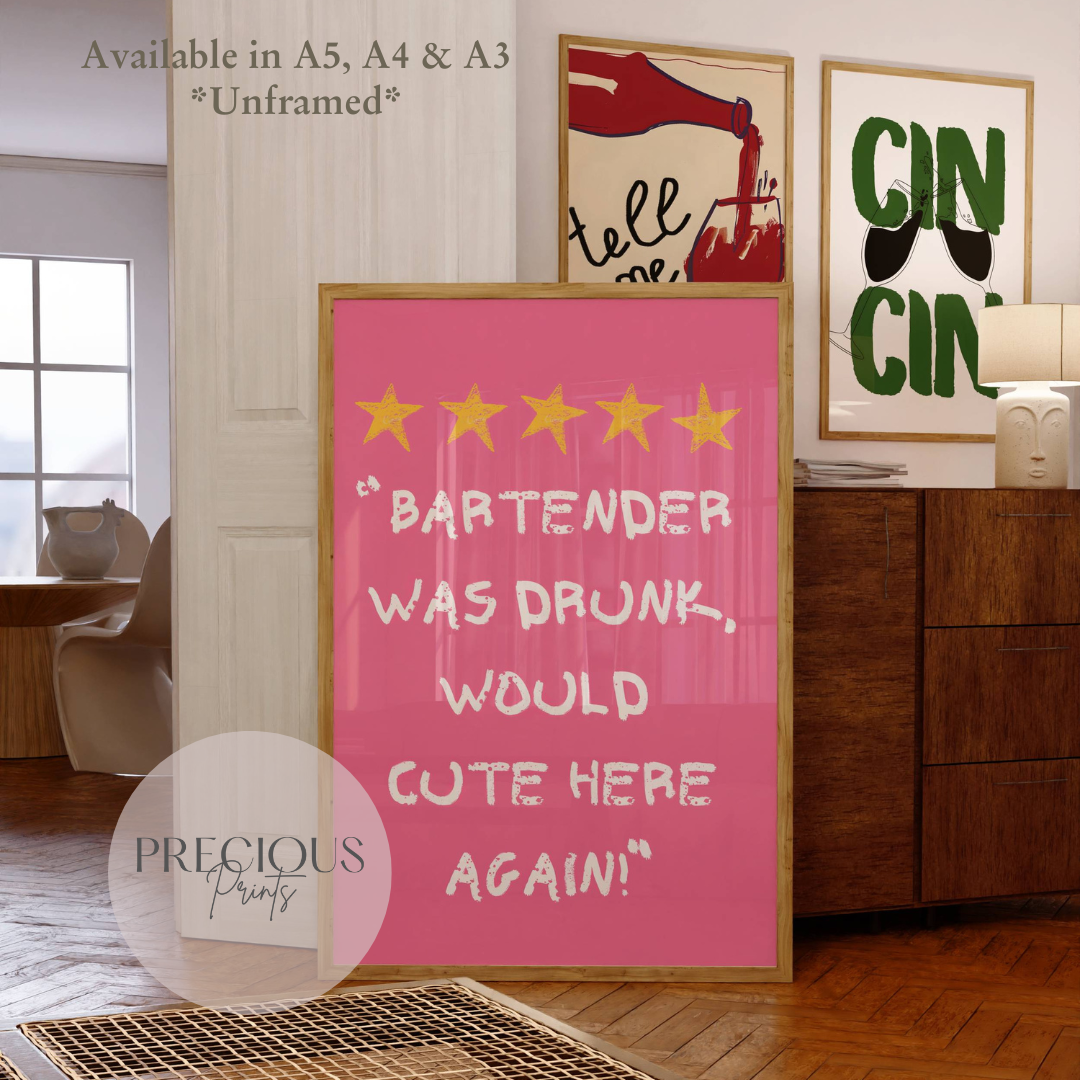 Preppy Bar Poster / Funny drunk poster
