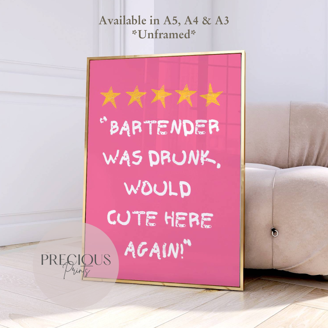 Preppy Bar Poster / Funny drunk poster