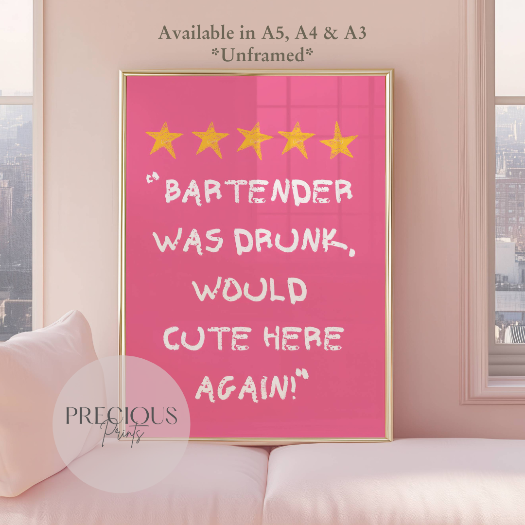 Preppy Bar Poster / Funny drunk poster