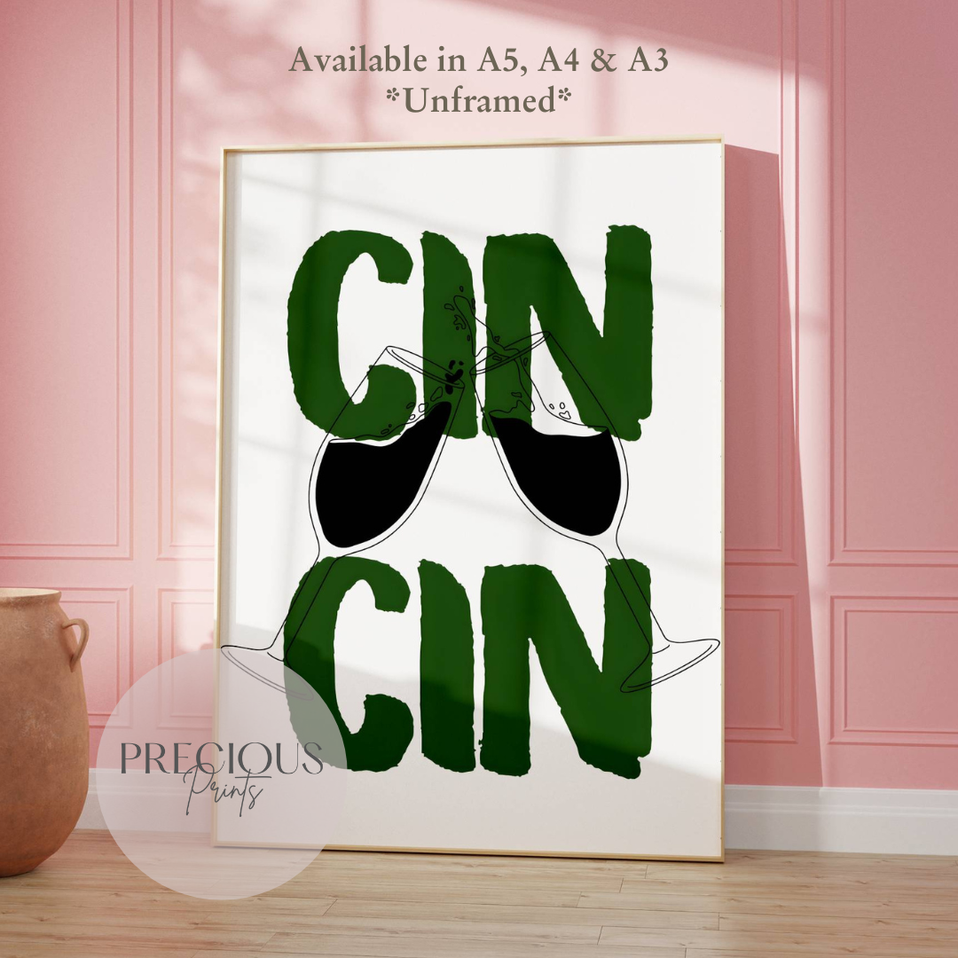 Cin Cin Kitchen Bar Poster / Funny Kitchen poster