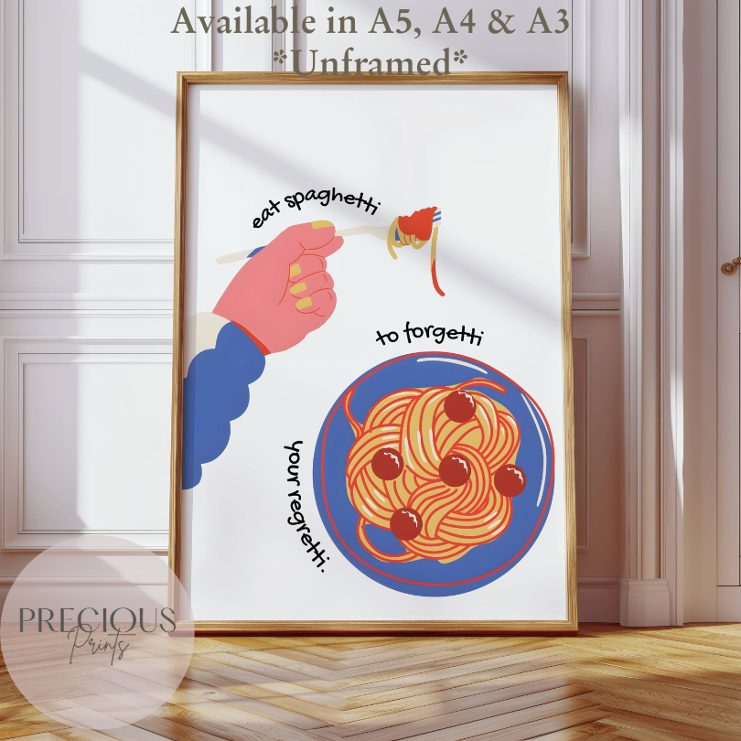 Kitchen Pub Spaghetti Bar Poster / Funny Kitchen poster (Copy)