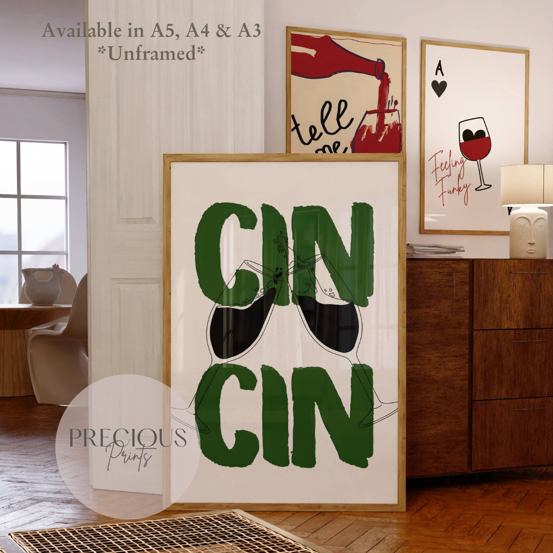 Cin Cin Kitchen Bar Poster / Funny Kitchen poster