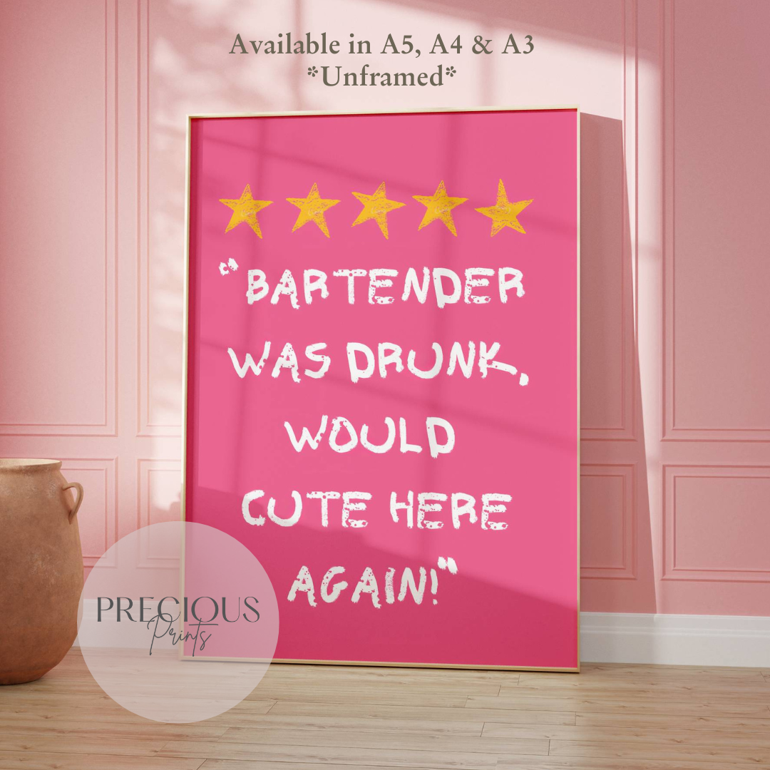 Preppy Bar Poster / Funny drunk poster