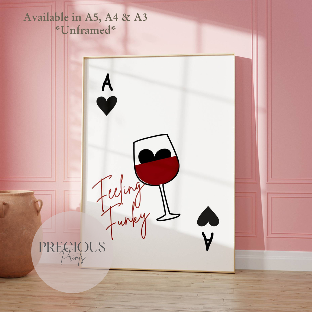 'Feeling Funky' Kitchen Bar Poster / Funny Kitchen poster