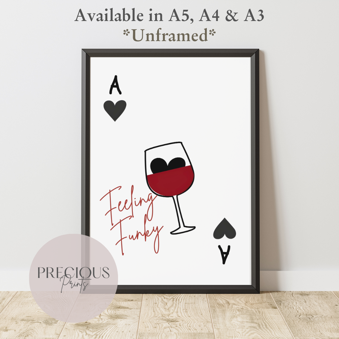 'Feeling Funky' Kitchen Bar Poster / Funny Kitchen poster