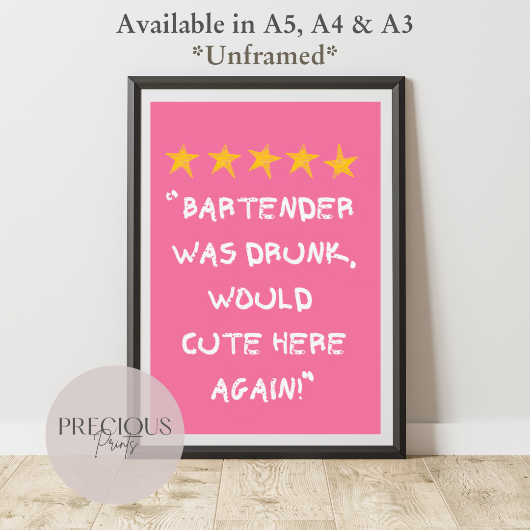 Preppy Bar Poster / Funny drunk poster