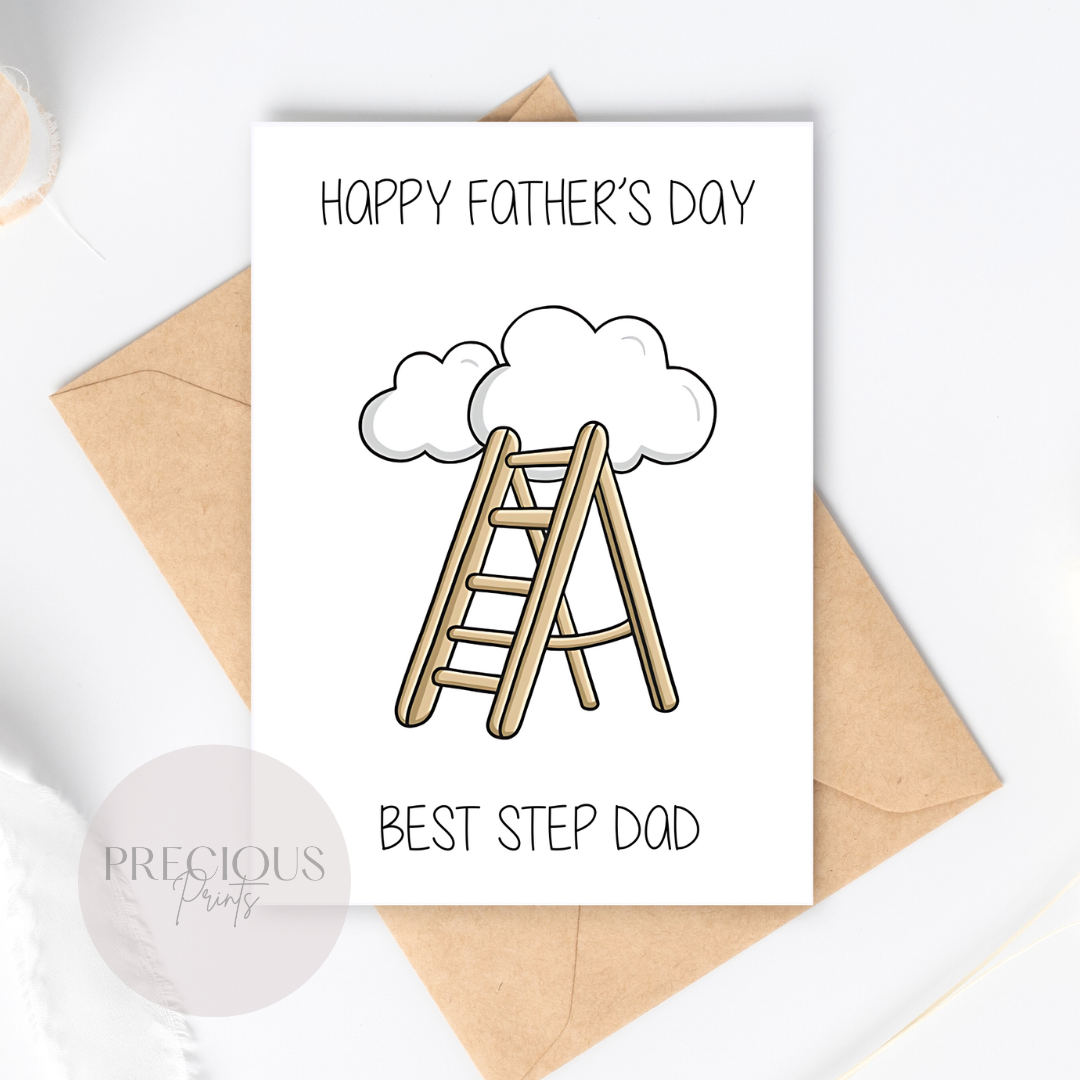 Step Dad Funny Father's Day Card / Daddy's Day Card / Cute Father's Day Card
