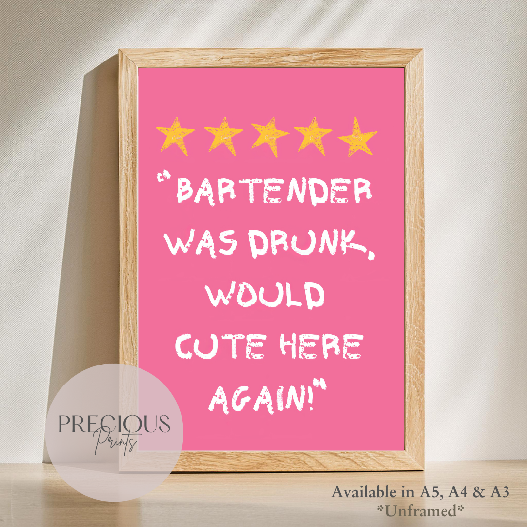 Preppy Bar Poster / Funny drunk poster