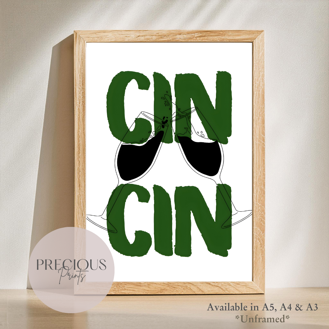 Cin Cin Kitchen Bar Poster / Funny Kitchen poster