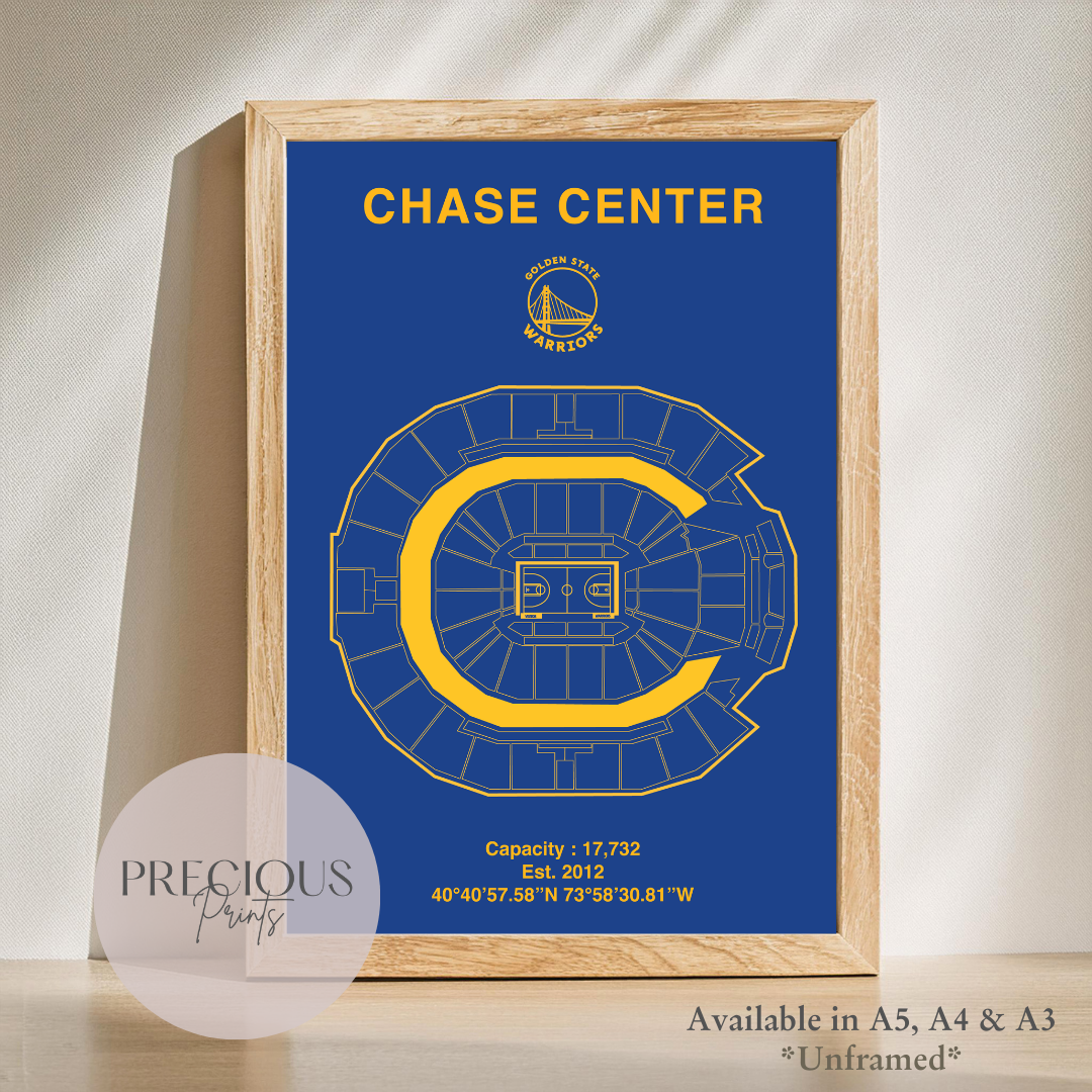 Golden State Warriors Chase Center Stadium Poster / American Baskell Poster
