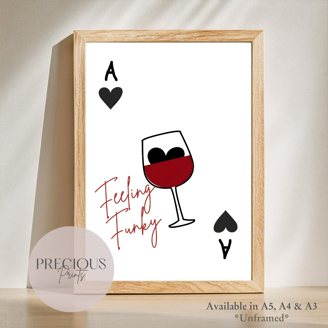 'Feeling Funky' Kitchen Bar Poster / Funny Kitchen poster