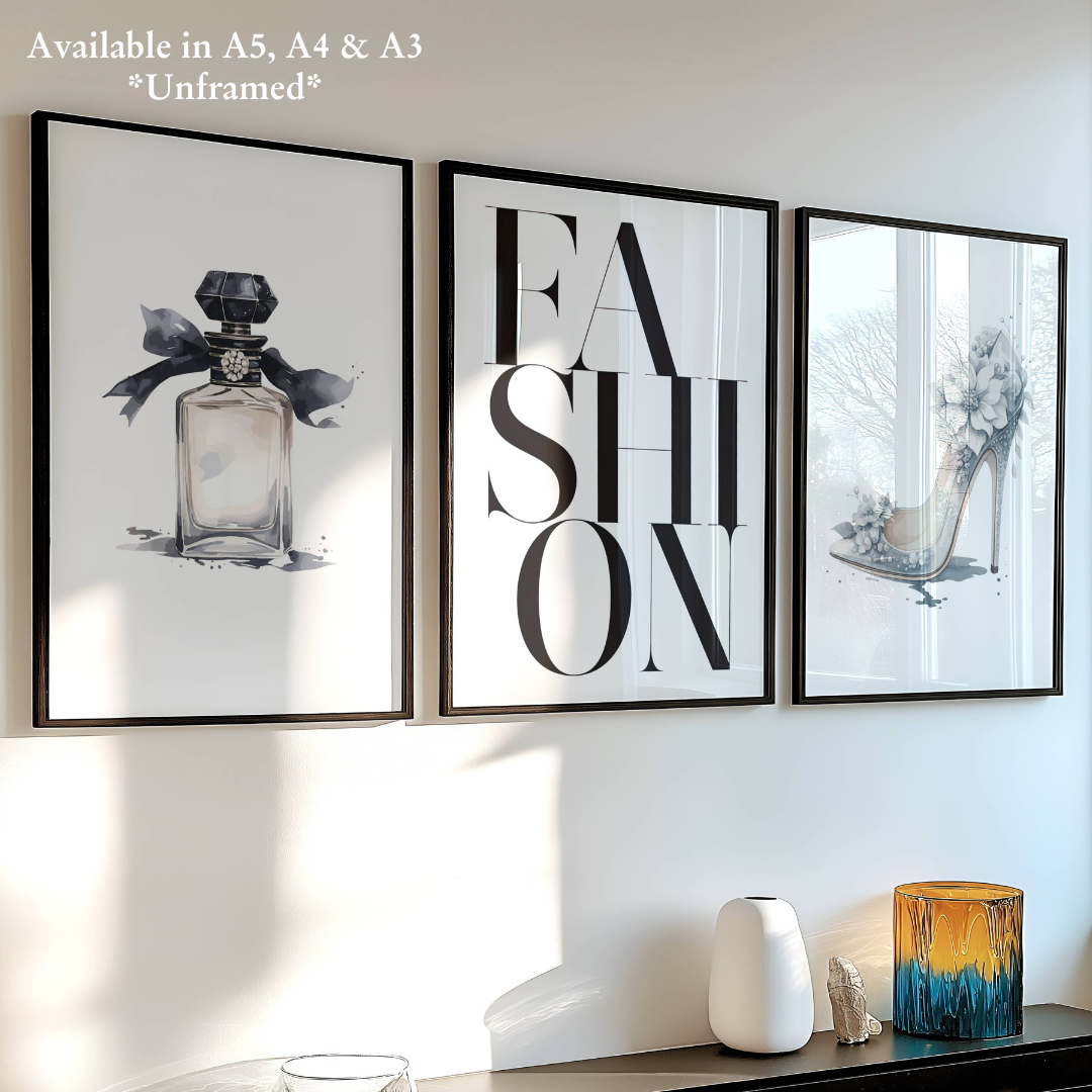 Set of 3 Luxury Fashion Designer Prints