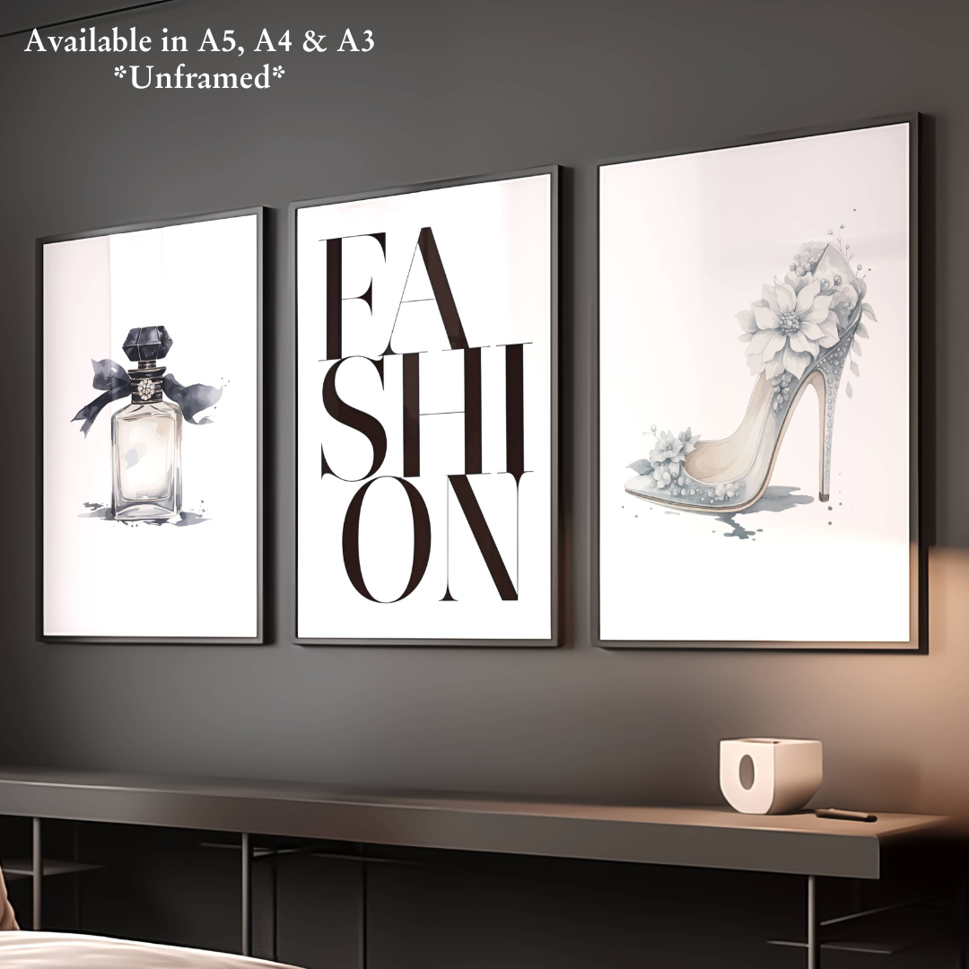 Set of 3 Luxury Fashion Designer Prints