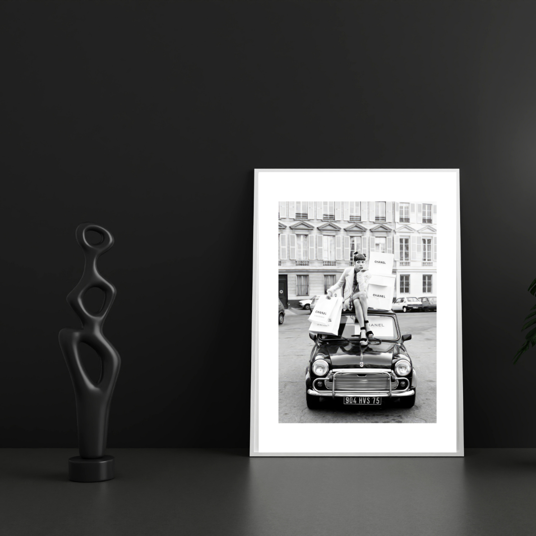 Chanel Poster / Designer Fashion Print / Black and White Stylish Art