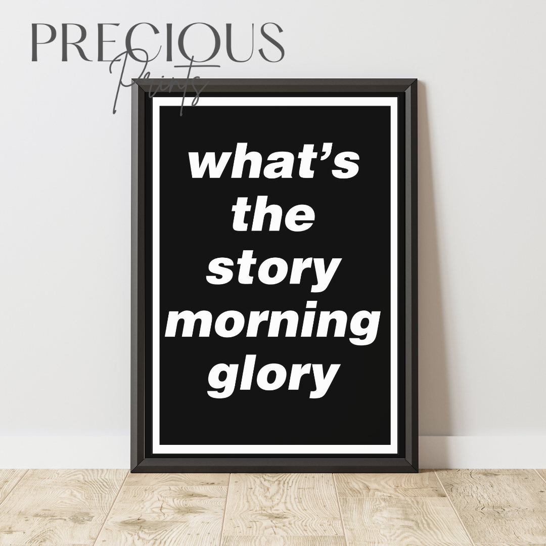 Oasis Lyric Poster - What's The Story Morning Glory