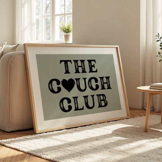 Sage Green & Black Living Room Print