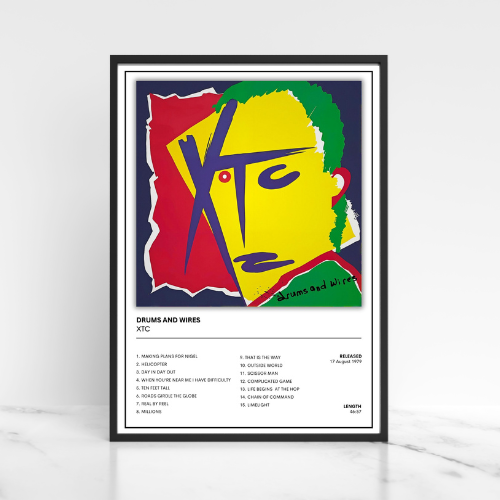 XTC - Drums and Wires Album Poster