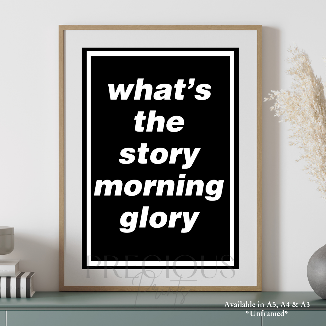 Oasis Lyric Poster - What's The Story Morning Glory