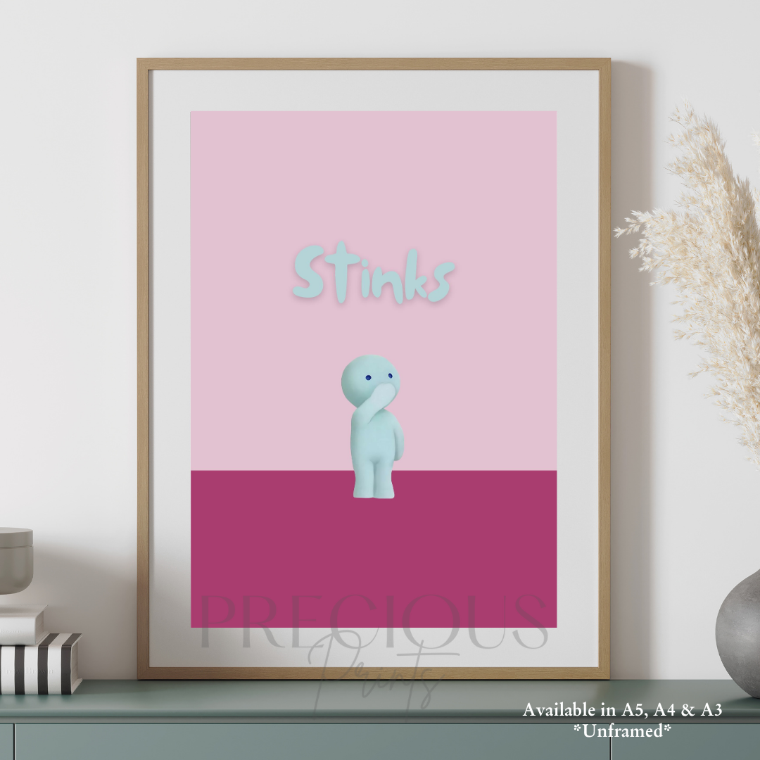 Smiski Stinks Poster / Smiski Toilet Series